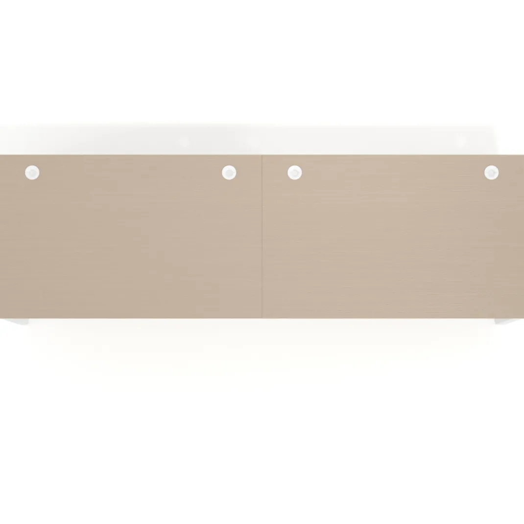 Mesa de despacho progresiva Delta doble, fondo 100cm, estructura blanca