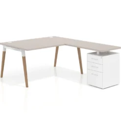 Mesa de dirección con cajones Arki fondo 100cm, frontales de metal