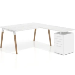 Mesa de dirección con cajones Arki fondo 100cm, frontales de metal