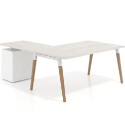 Mesa de dirección con cajones Arki fondo 100cm, frontales de melamina