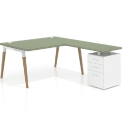 Mesa de dirección con cajones Arki fondo 100cm, frontales de metal