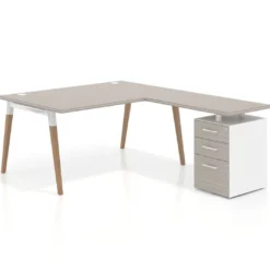 Mesa de dirección con cajones Arki fondo 100cm, frontales de melamina