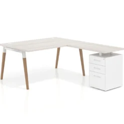 Mesa de dirección con cajones Arki fondo 100cm, frontales de metal