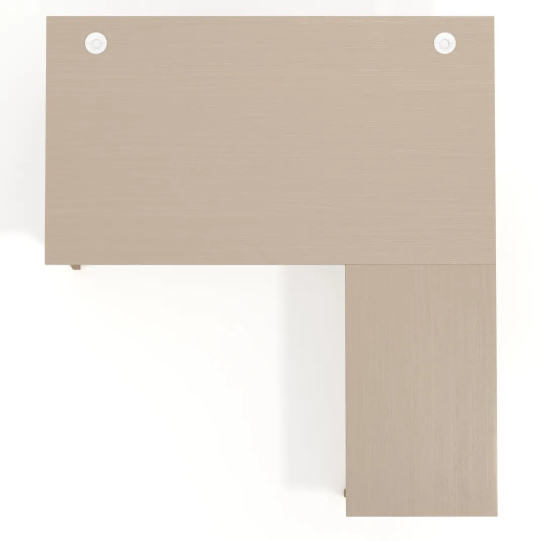 Mesa de dirección en L Arki fondo 100cm, patas de madera