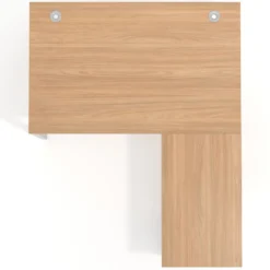 Mesa de dirección en L con cajones Kube, fondo 100, frontales metal, estructura aluminio