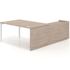 Mesa de dirección en L Kube fondo 100cm con ala WorkPlus estructura blanco