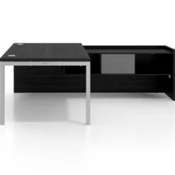 Mesa de dirección en L Kube fondo 100cm con ala+cajones WorkPlus estructura aluminio
