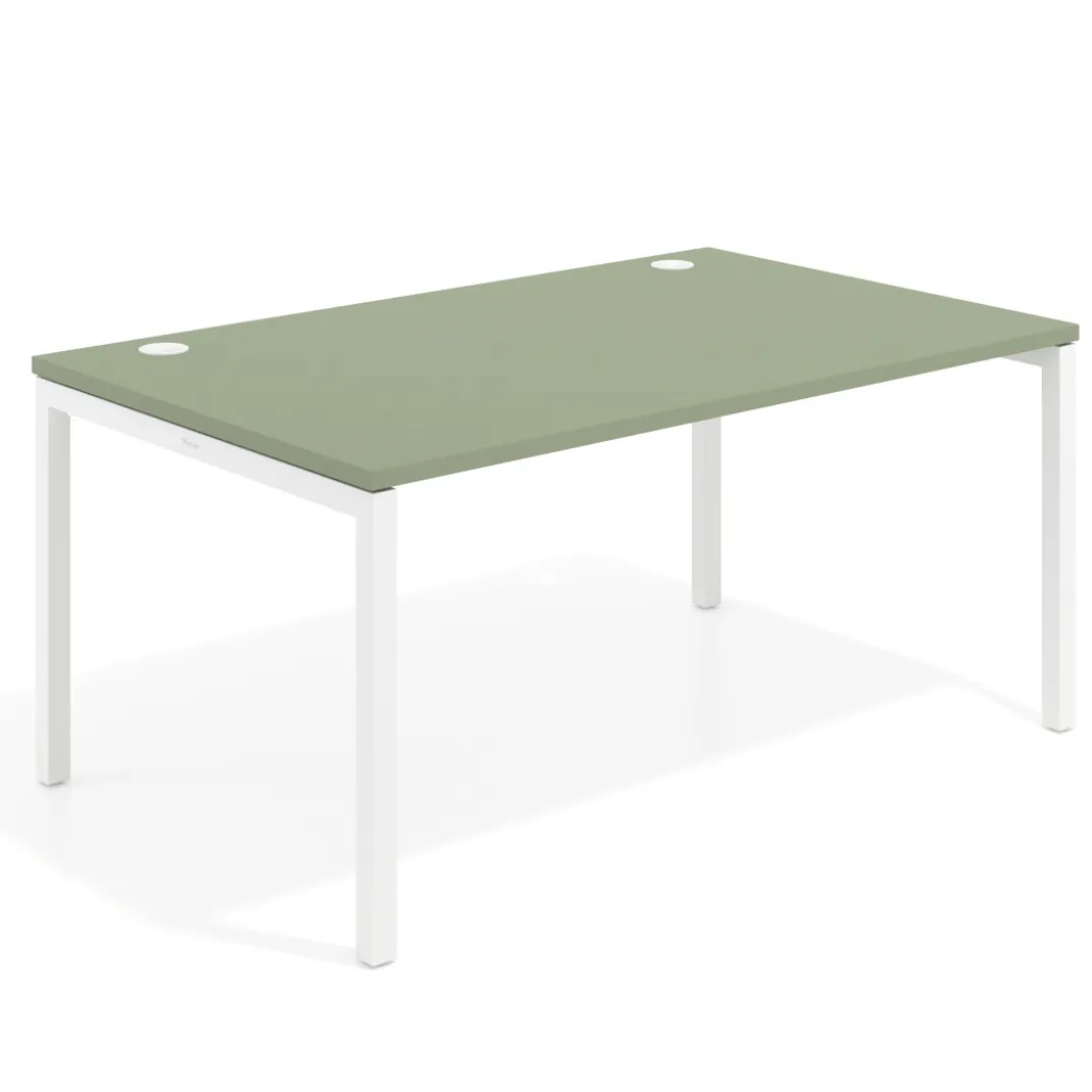 Mesa de dirección Kube fondo 100cm estructura blanca
