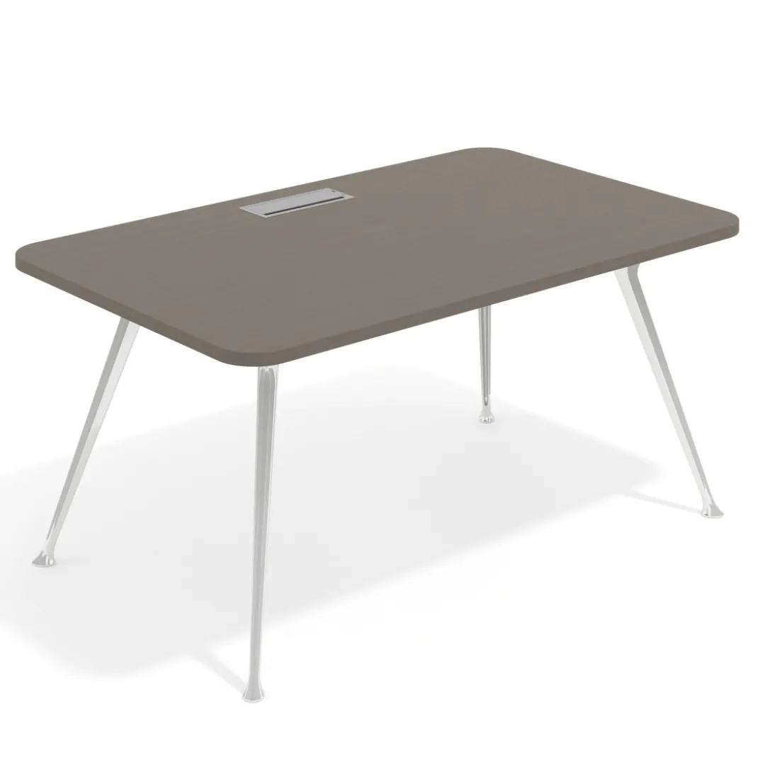 Mesa de dirección Tekno, patas de aluminio inyectado, estructura cromada