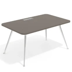 Mesa de dirección Tekno, patas de aluminio inyectado, estructura cromada