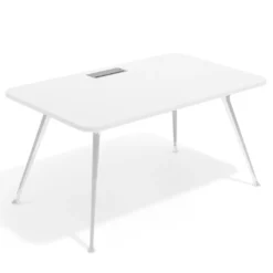 Mesa de dirección Tekno, patas de aluminio inyectado, estructura cromada