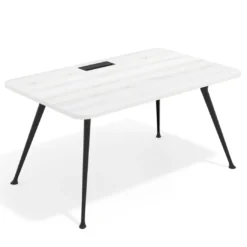 Mesa de dirección Tekno, patas de aluminio inyectado, estructura negra
