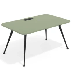 Mesa de dirección Tekno, patas de aluminio inyectado, estructura negra