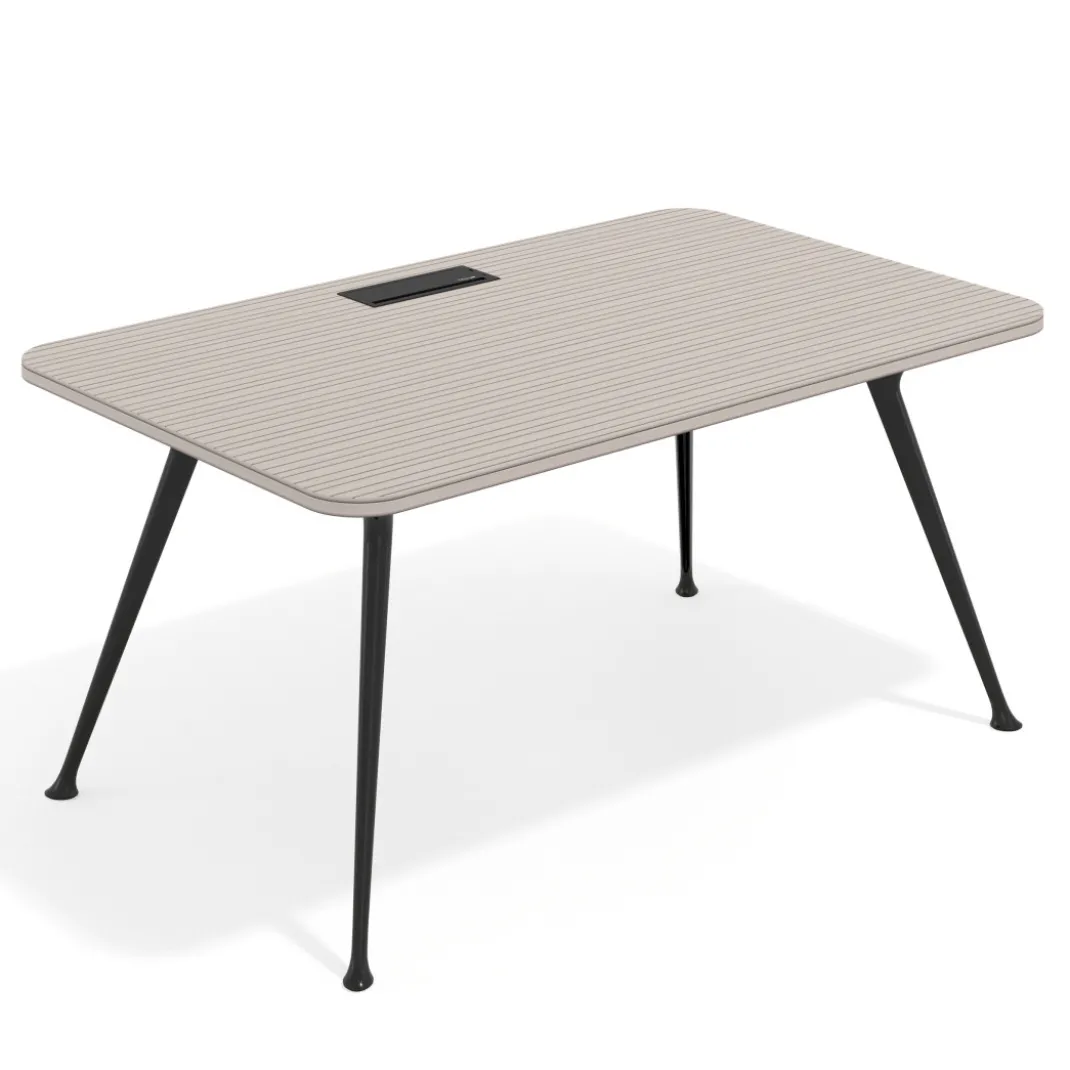 Mesa de dirección Tekno, patas de aluminio inyectado, estructura negra
