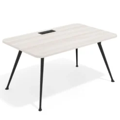 Mesa de dirección Tekno, patas de aluminio inyectado, estructura negra