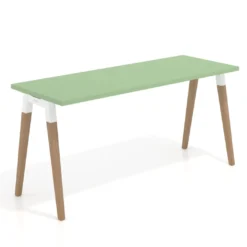 Mesa de escritorio Arki, patas de madera maciza, fondo 60cm