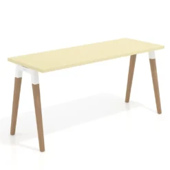 Mesa de escritorio Arki, patas de madera maciza, fondo 60cm