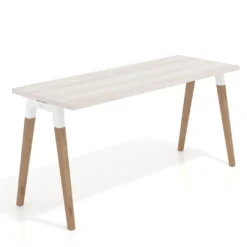 Mesa de escritorio Arki, patas de madera maciza, fondo 60cm