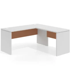 Mesa de Escritorio con ala Work Plus fondo 60 estructura blanco mate