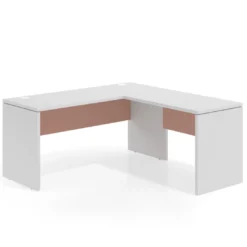 Mesa de Escritorio con ala Work Plus fondo 60 estructura blanco mate