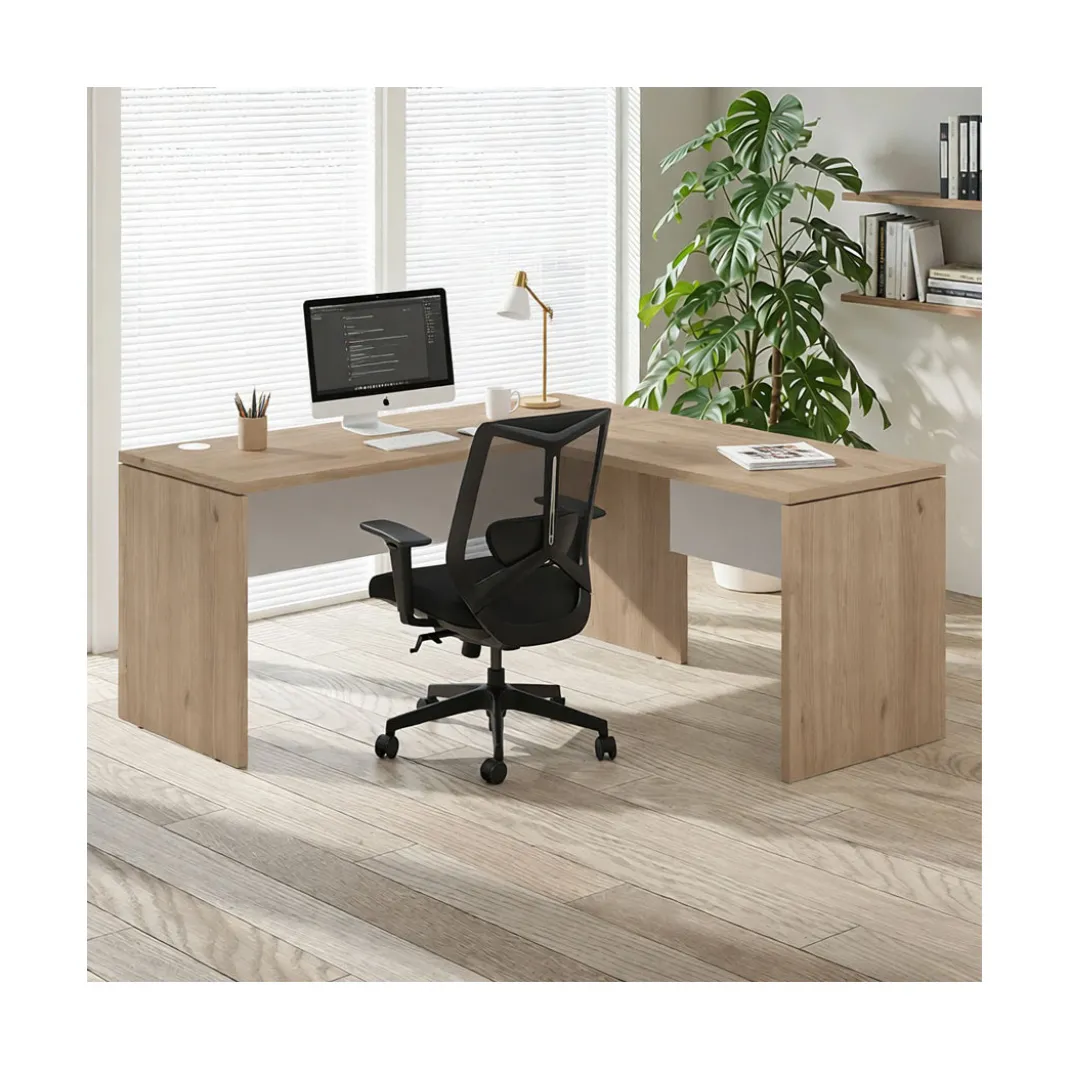 Mesa de Escritorio con ala Work Plus fondo 60 estructura naturale