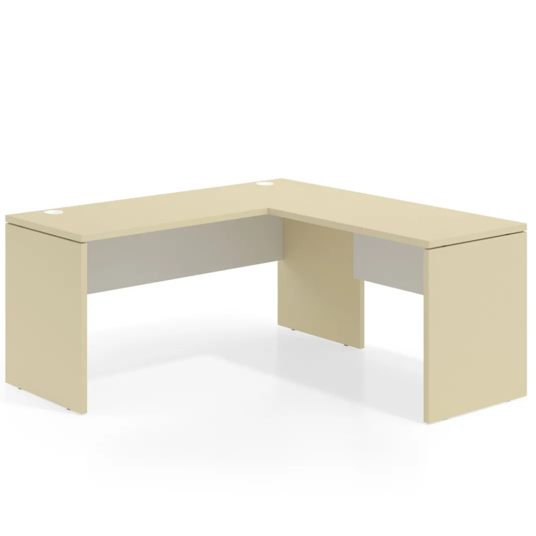 Mesa de Escritorio con ala Work Plus fondo 60 diseño bicolor