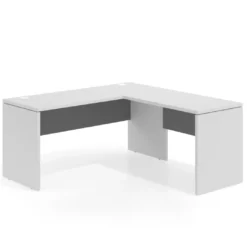 Mesa de Escritorio con ala Work Plus fondo 60 estructura blanco mate