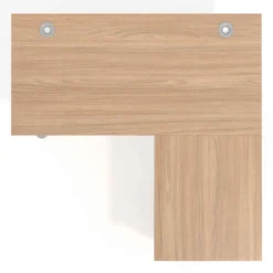 Mesa de Escritorio con cajones, fondo 68cm, estructura aluminio, ala corta, pedestal melamina