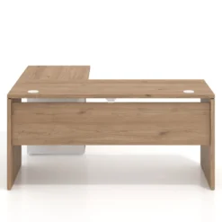 Mesa de Escritorio con cajones en L Work Plus, ala corta, fondo 60, frontales melamina diseño monocolor