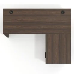Mesa de Escritorio con cajones en L Work Plus, ala corta, fondo 60, frontales melamina estructura mistral