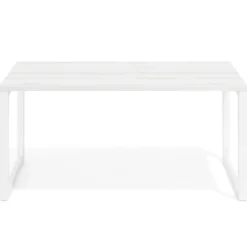 Mesa de escritorio Delta, fondo 80cm, estructura blanca