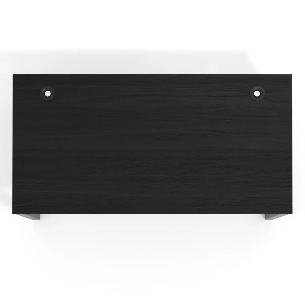 Mesa de escritorio Delta, fondo 80cm, estructura negra