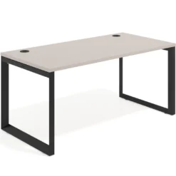 Mesa de escritorio Delta, fondo 80cm, estructura negra