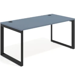 Mesa de escritorio Delta, fondo 80cm, estructura negra