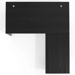 Mesa de escritorio en L con cajones Delta, estructura negra, ala pedestal metal