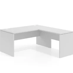 Mesa de escritorio en L Work fondo 80, estructura monocolor