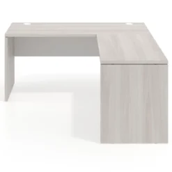 Mesa de escritorio en L Work fondo 60 estructura bicolor
