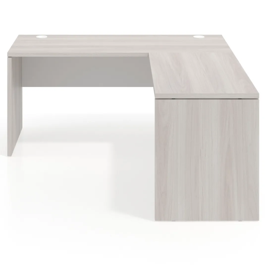 Mesa de escritorio en L Work fondo 60 estructura bicolor