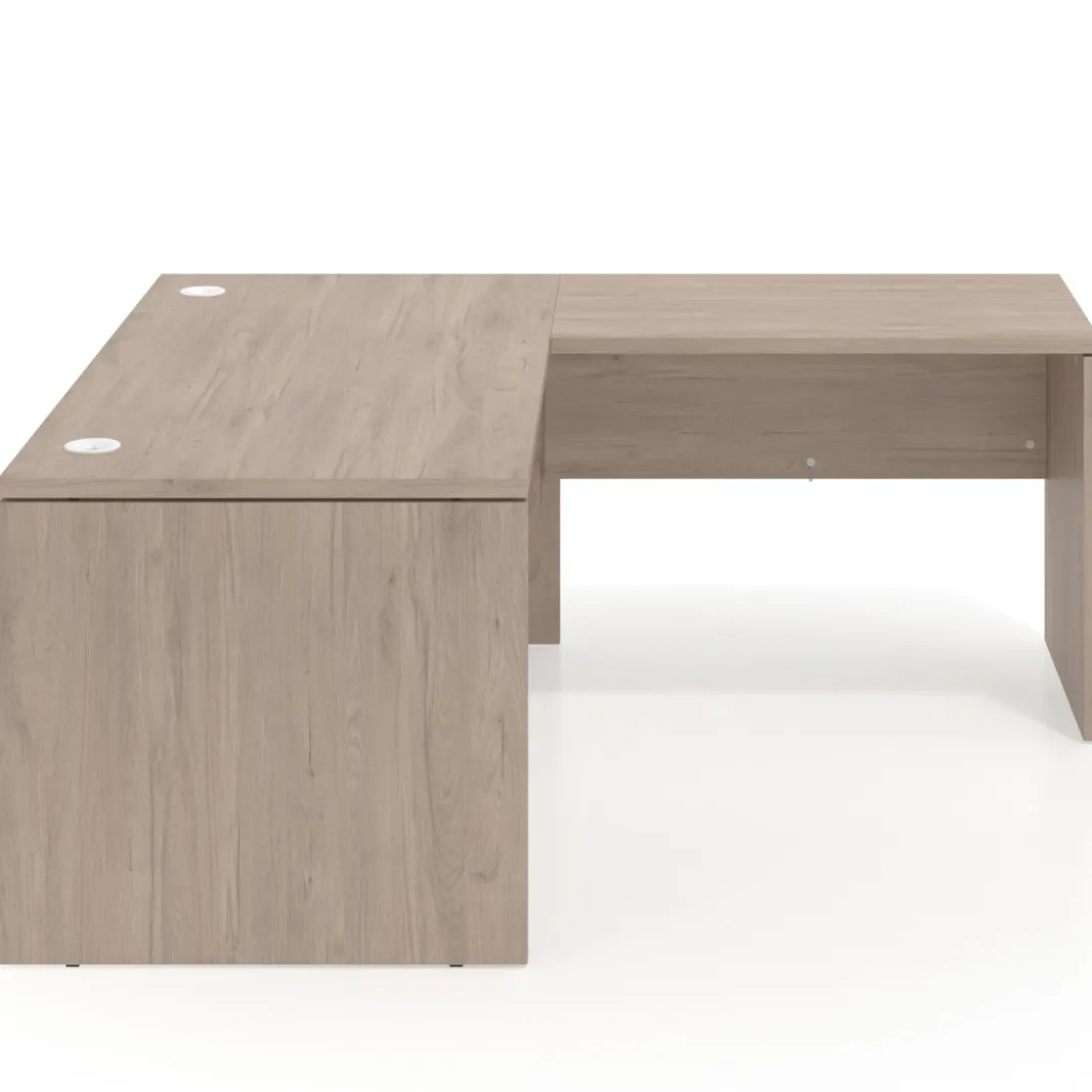 Mesa de escritorio en L Work fondo 80, estructura monocolor