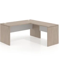 Mesa de escritorio en L Work fondo 68 estructura bicolor