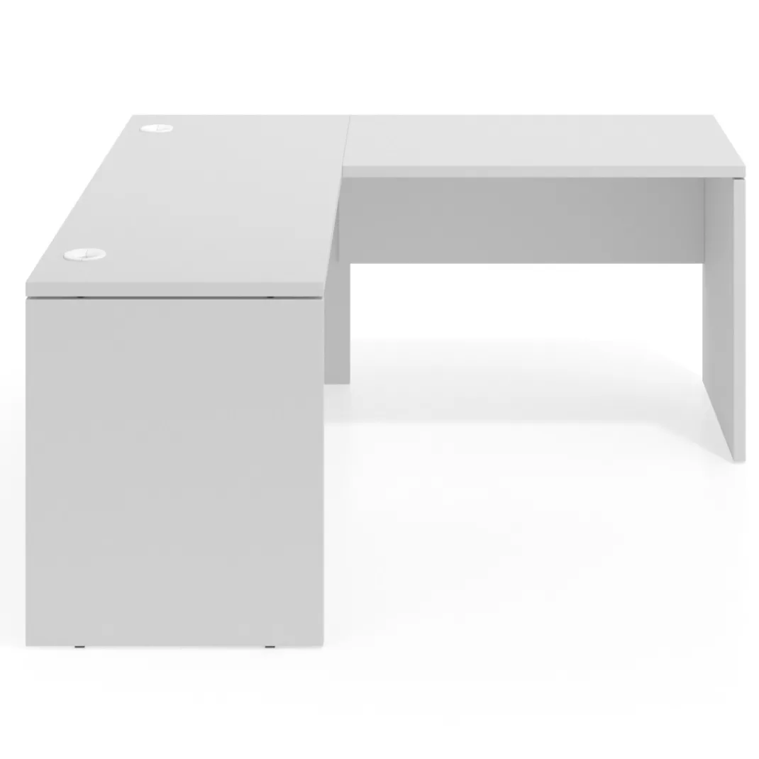 Mesa de escritorio en L Work fondo 60 estructura monocolor