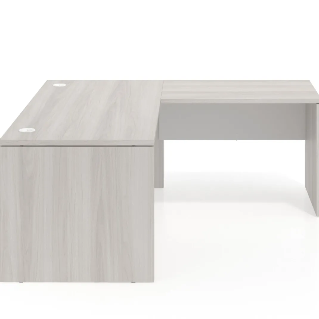 Mesa de escritorio en L Work fondo 80 estructura bicolor