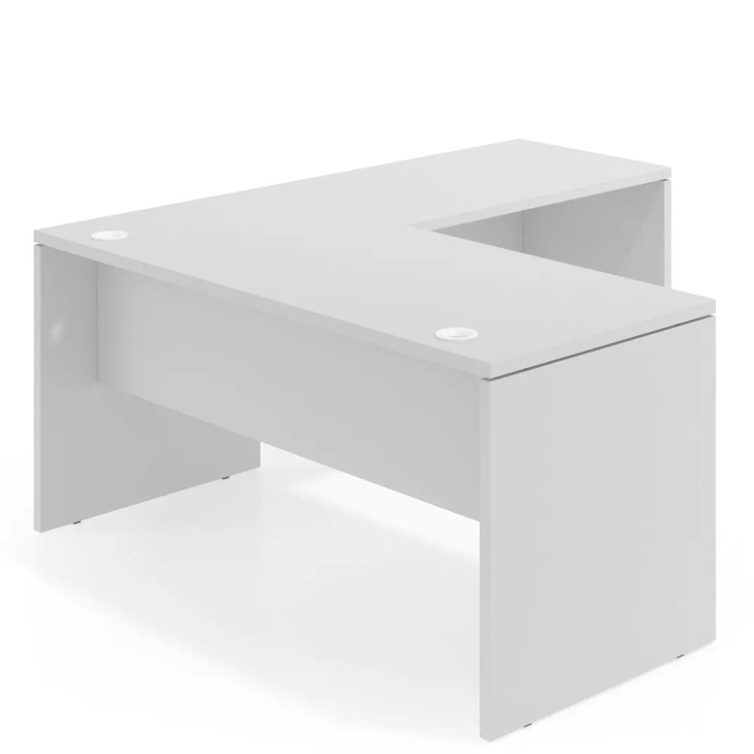 Mesa de escritorio en L Work fondo 68 estructura monocolor