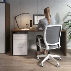 Mesa de Escritorio Estrecha Work Plus fondo 60 estructura mistral