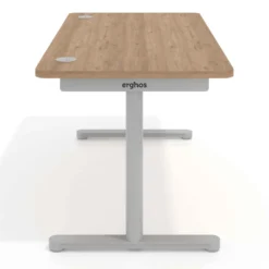 Mesa de Escritorio pata en T, fondo 80cm, estructura aluminio, sobre ergonómico