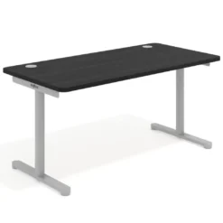 Mesa de Escritorio pata en T, fondo 80cm, estructura aluminio, sobre ergonómico
