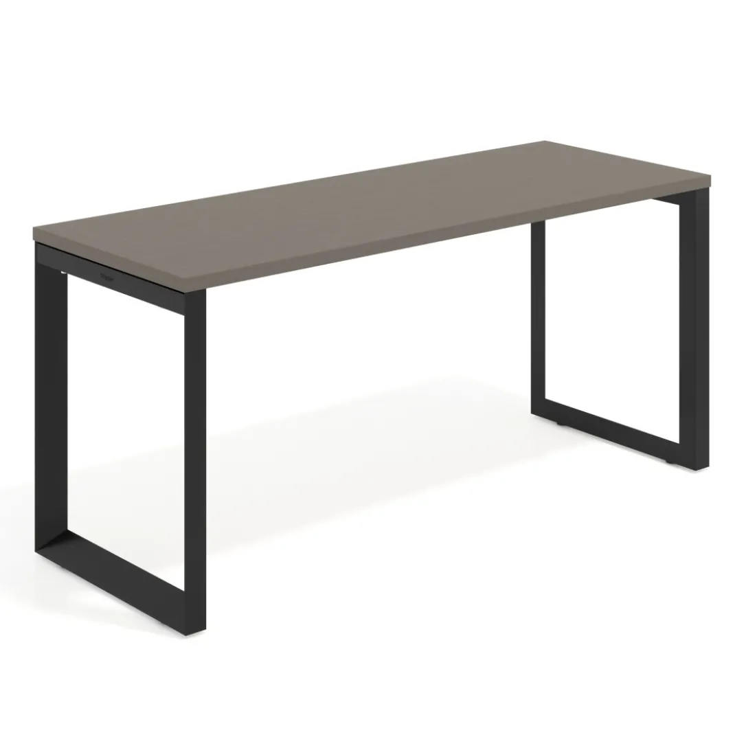 Mesa de escritorio pequeña Delta, fondo 60cm, estructura negra