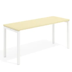 Mesa de escritorio pequeña Kube fondo 60cm estructura blanca