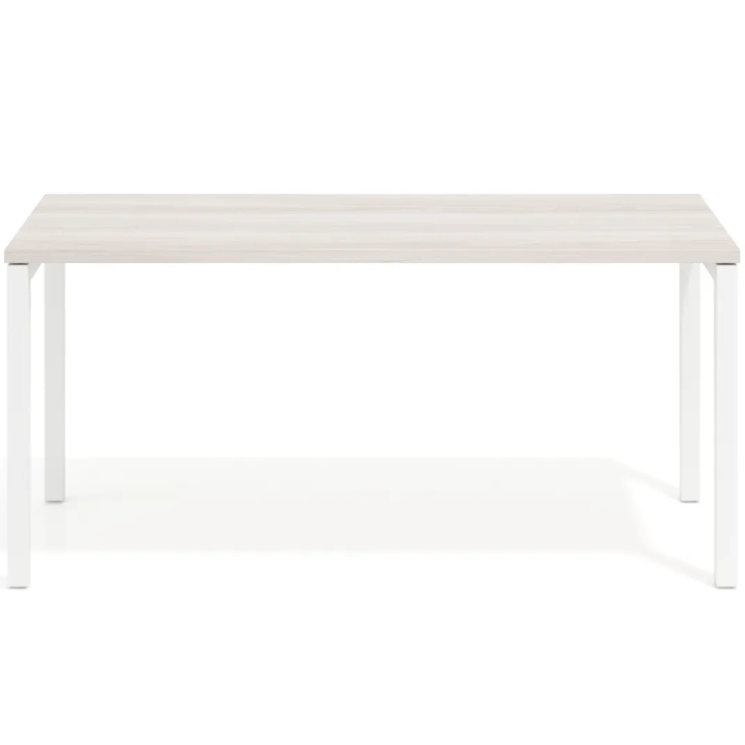 Mesa de escritorio pequeña Kube fondo 60cm estructura blanca