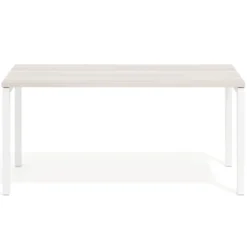 Mesa de escritorio pequeña Kube fondo 60cm estructura blanca